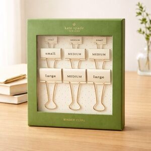 NWT Set of 9 Kate Spade binder clips- awesome